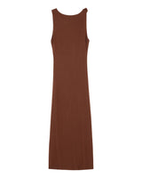 Robe longue moulante chocolat Pistache