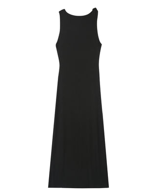 ROBE LONGUE NOIR PISTACHE