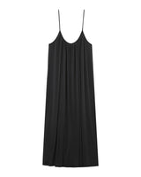 Robe longue en modal anthracite Pivoine