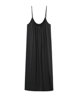 Robe longue en modal anthracite Pivoine