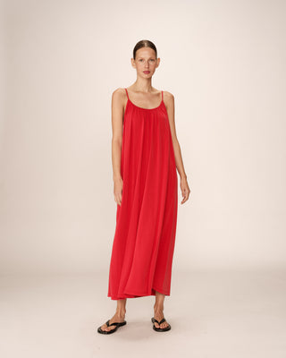 ROBE LONGUE FRAMBOISE PIVOINE