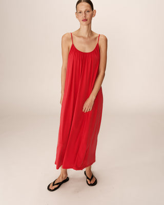 ROBE LONGUE FRAMBOISE PIVOINE