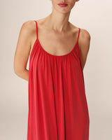 Robe longue en modal framboise Pivoine