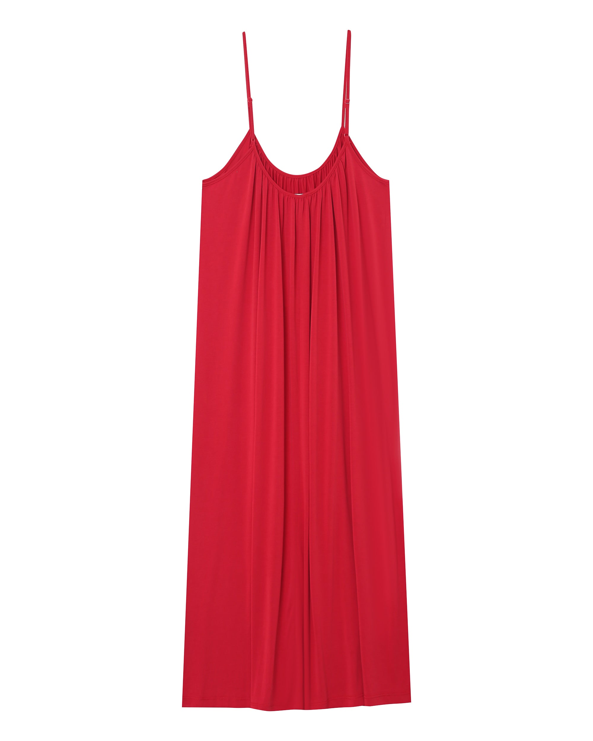 Robe longue en modal framboise Pivoine