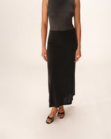 Jupe longue fluide anthracite Please