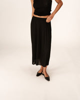 Jupe longue plissee noir Plisse