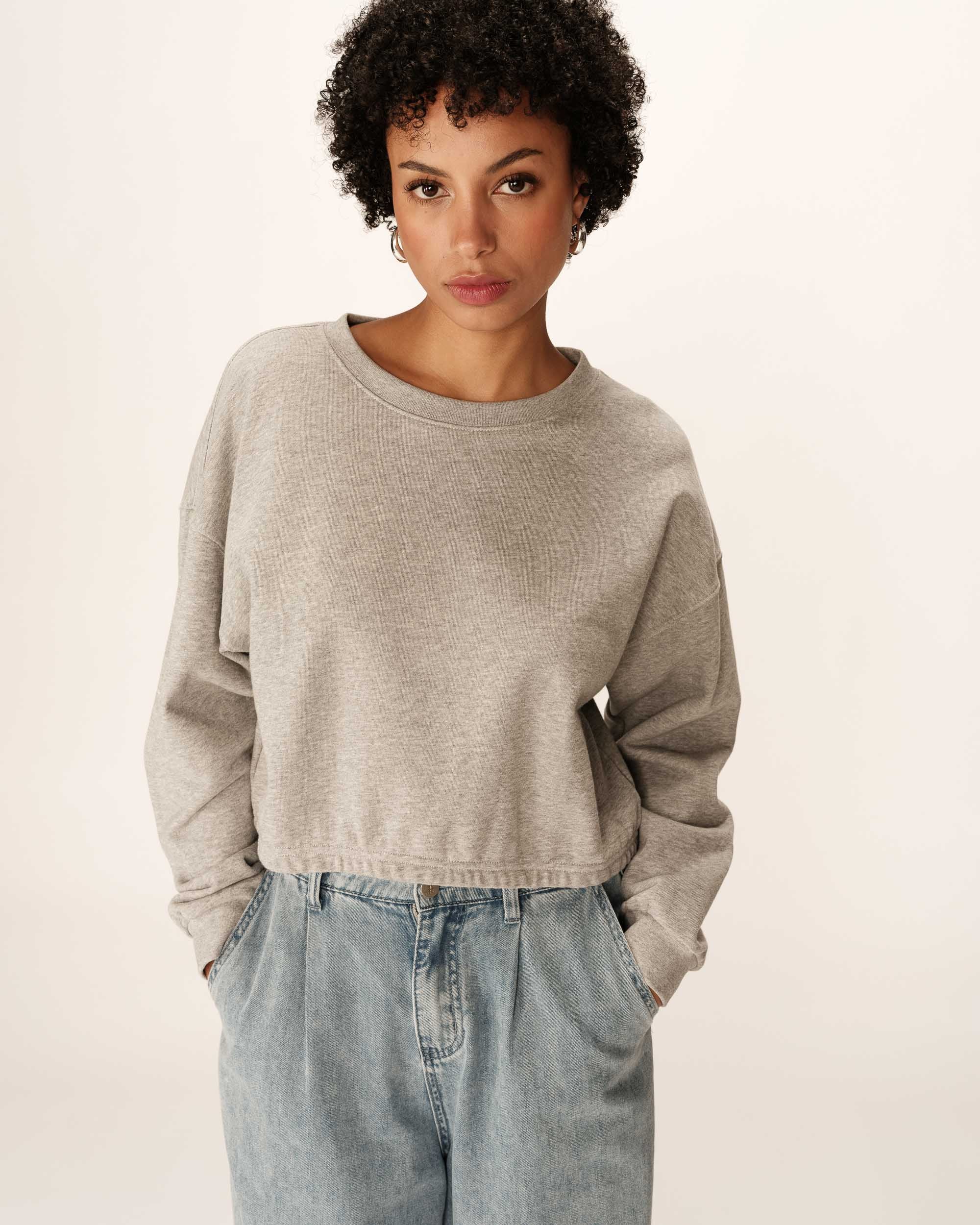 Oversized crop sweatshirt gray Podium