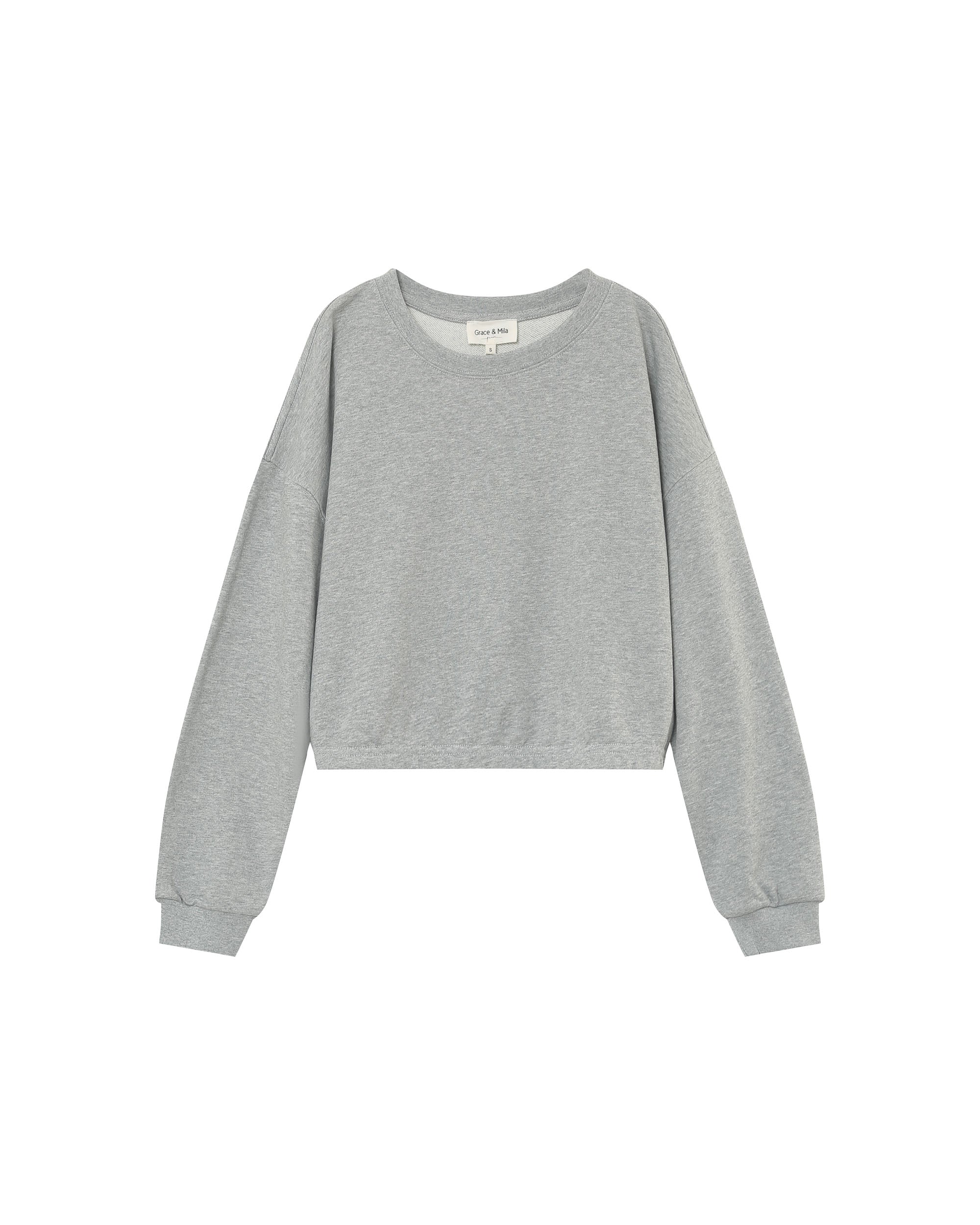 Oversized crop sweatshirt gray Podium