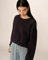 Oversized crop sweatshirt navy Podium