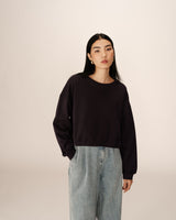 Oversized crop sweatshirt navy Podium