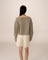 Oversized crop sweatshirt green Podium