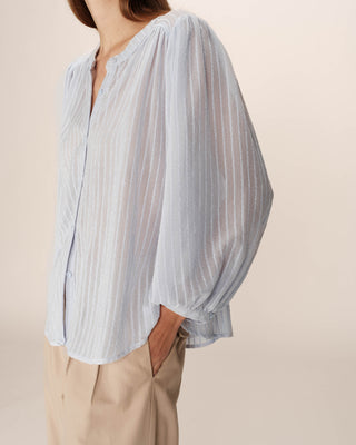 BLOUSE BLEU POESIE