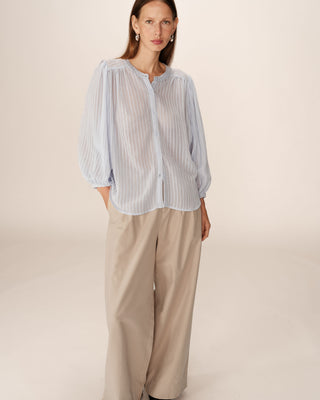 BLOUSE BLEU POESIE