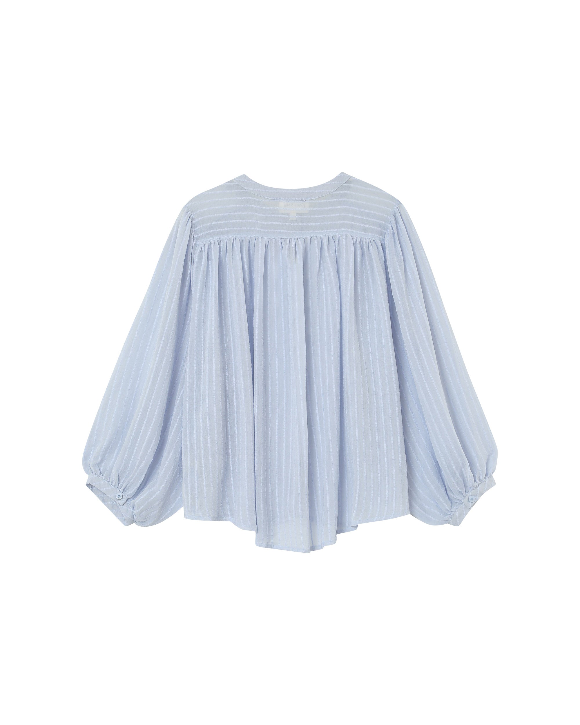 Transparent fluid blouse blue Poesie