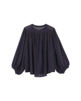 Transparent fluid blouse navy Poesie