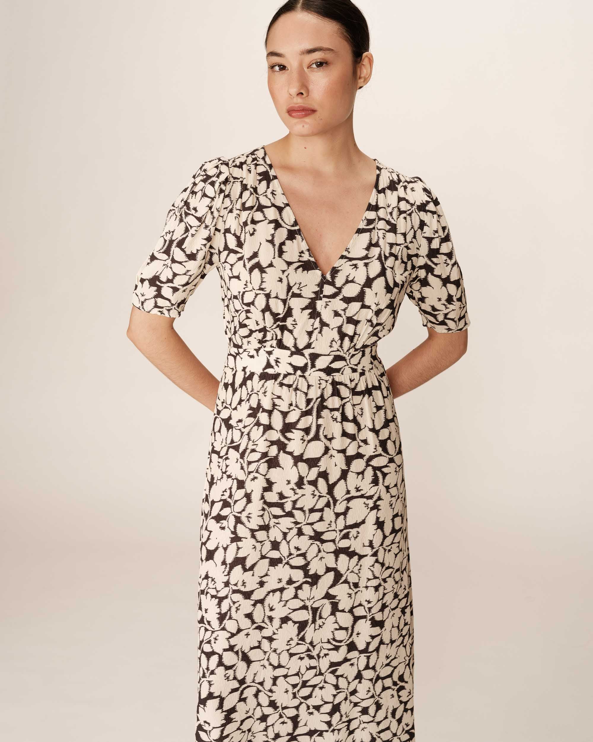 Robe longue droite noir Poldie
