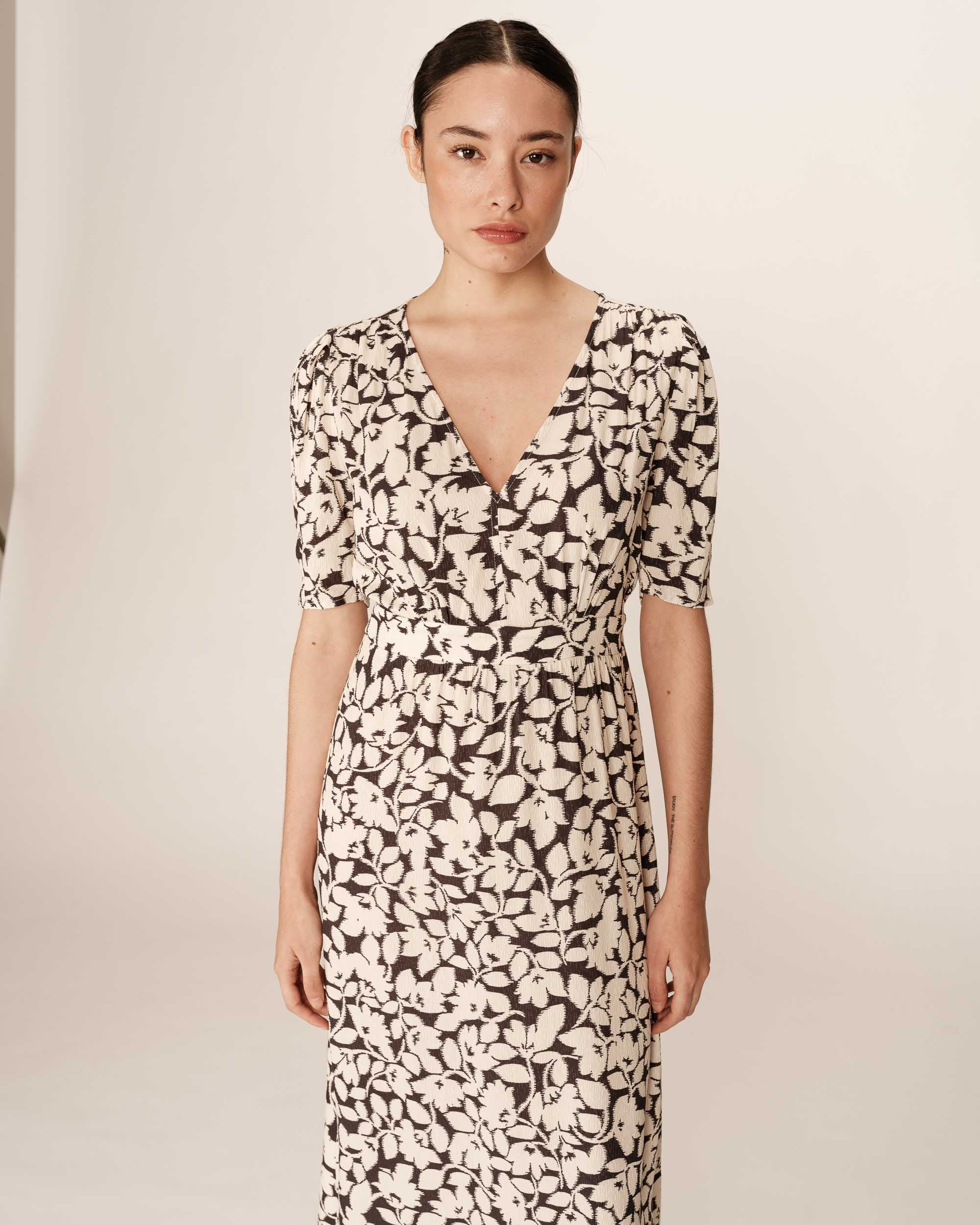 Robe longue droite noir Poldie