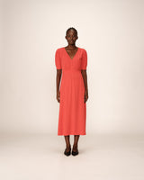 Robe longue droite terracotta Poldie