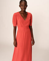Robe longue droite terracotta Poldie