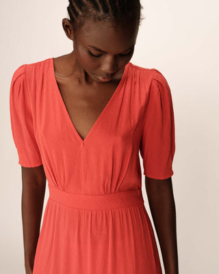 ROBE LONGUE TERRACOTTA POLDIE