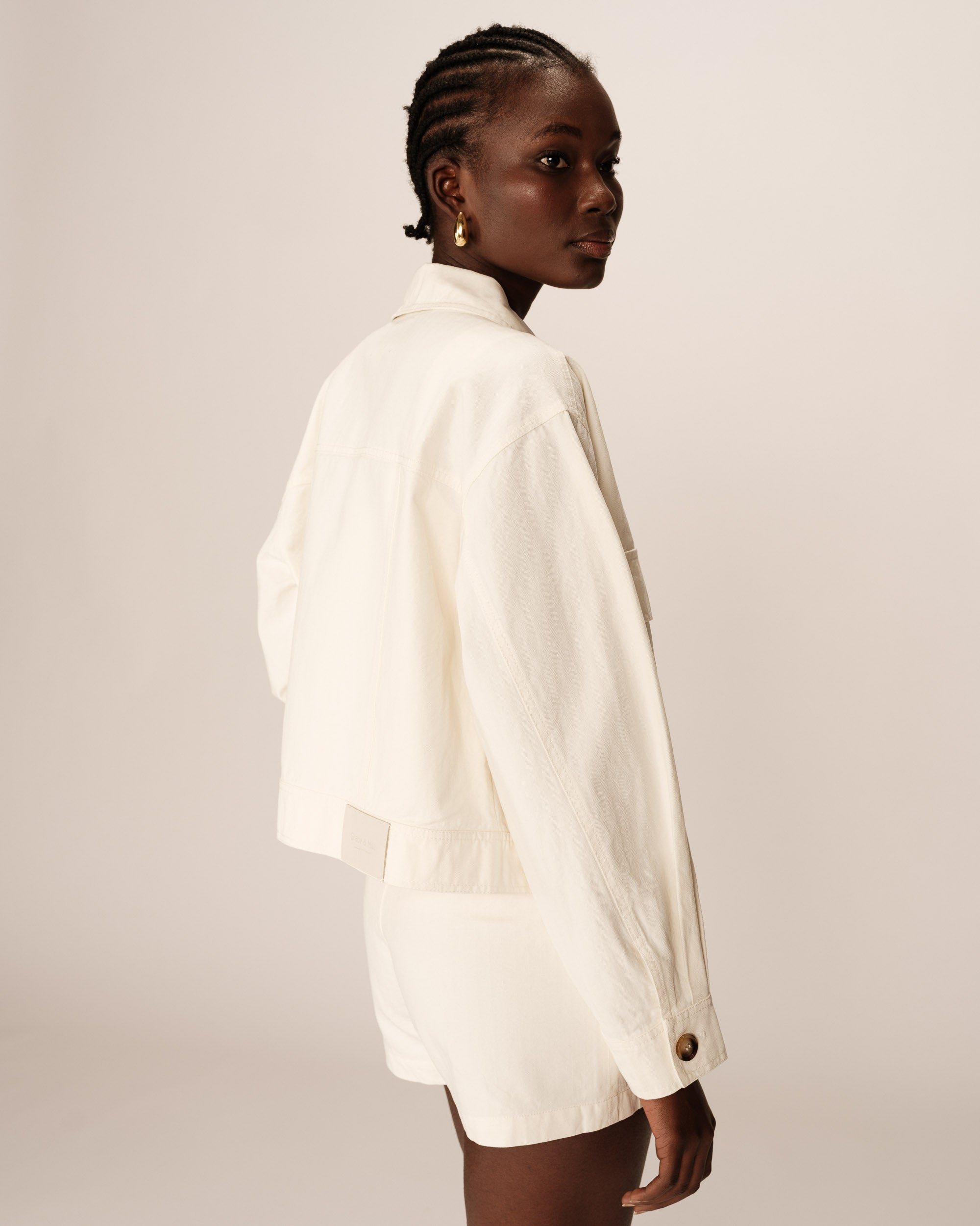 Utility style jacket ecru Polette