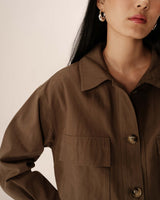 Utility style jacket khaki Polette