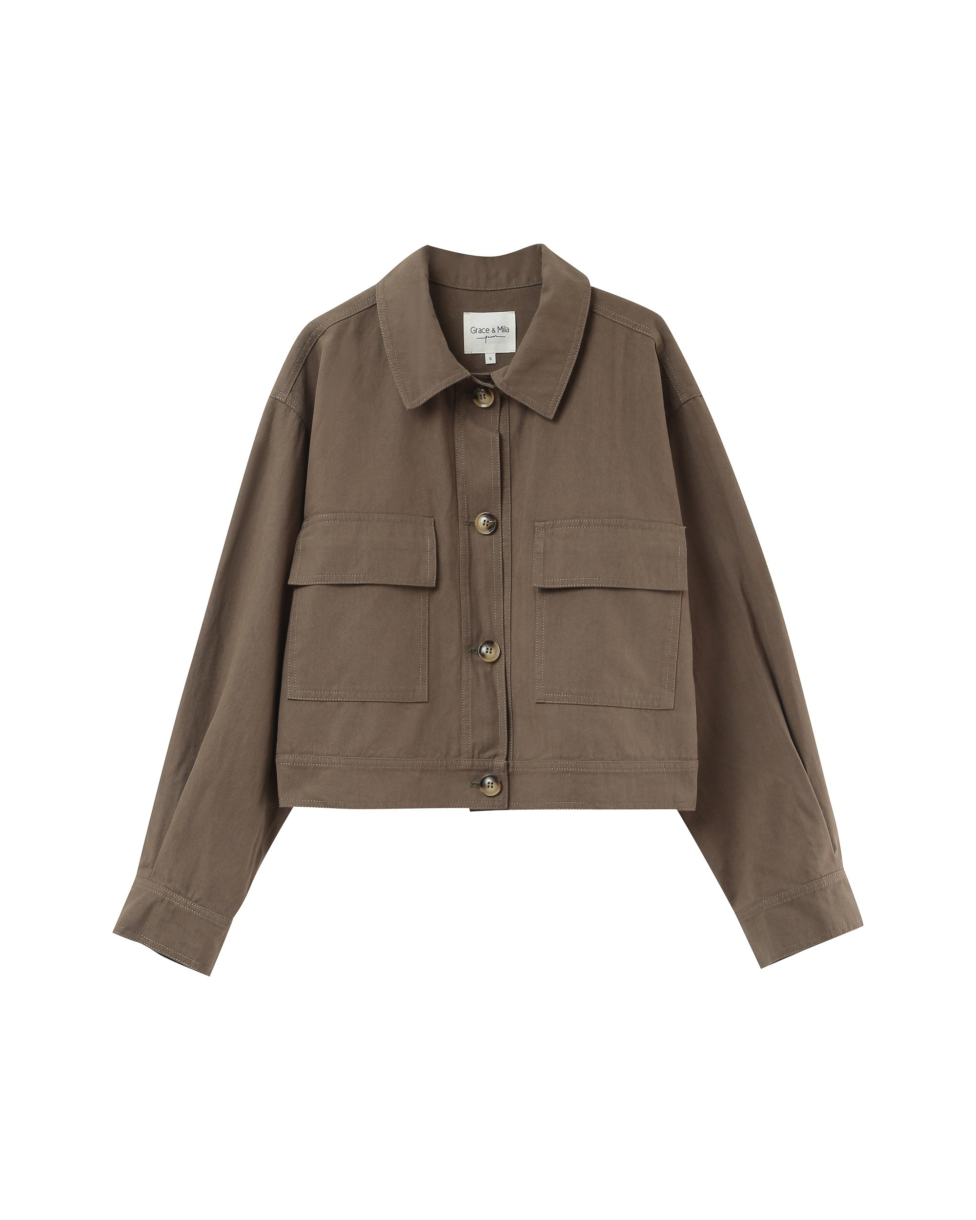 Utility style jacket khaki Polette