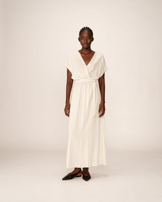 ROBE LONGUE BEIGE POLLEN