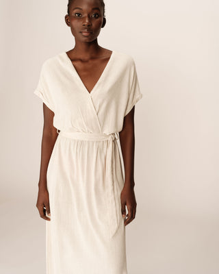 ROBE LONGUE BEIGE POLLEN