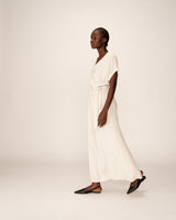 Robe longue fluide beige Pollen