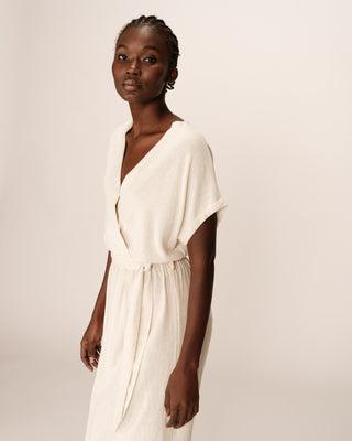 ROBE LONGUE BEIGE POLLEN