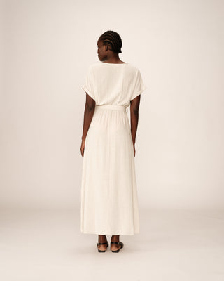 ROBE LONGUE BEIGE POLLEN