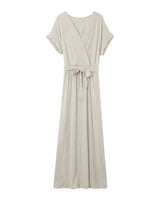 Robe longue fluide beige Pollen