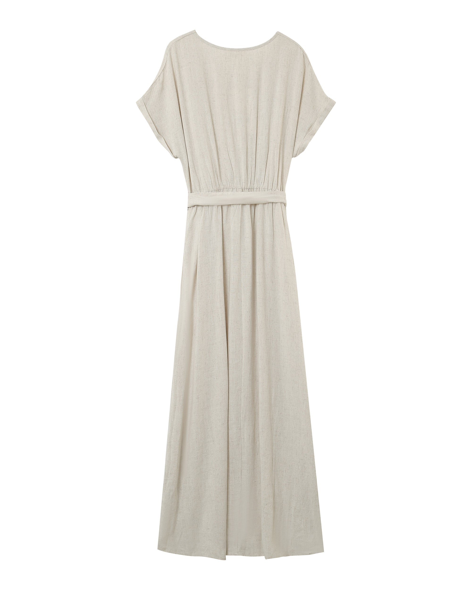 Robe longue fluide beige Pollen