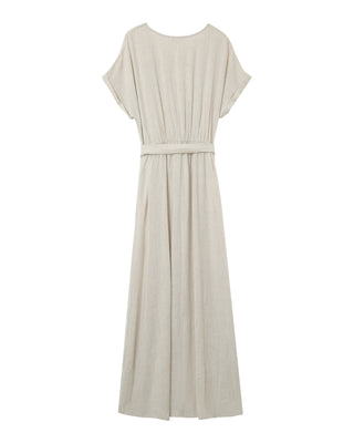 ROBE LONGUE BEIGE POLLEN