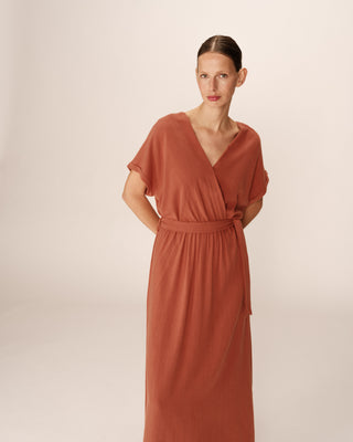 ROBE LONGUE TERRACOTTA POLLEN