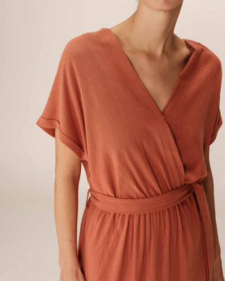 ROBE LONGUE TERRACOTTA POLLEN