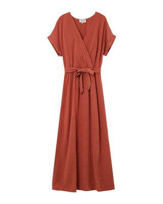 ROBE LONGUE TERRACOTTA POLLEN