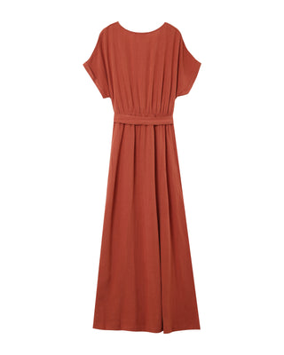 ROBE LONGUE TERRACOTTA POLLEN