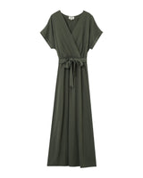 Robe longue fluide vert Pollen