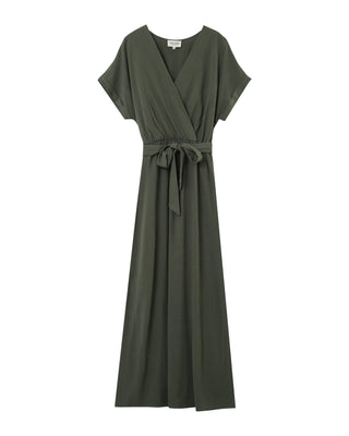 ROBE LONGUE VERT POLLEN