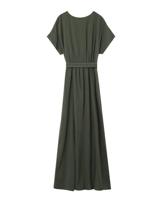 ROBE LONGUE VERT POLLEN