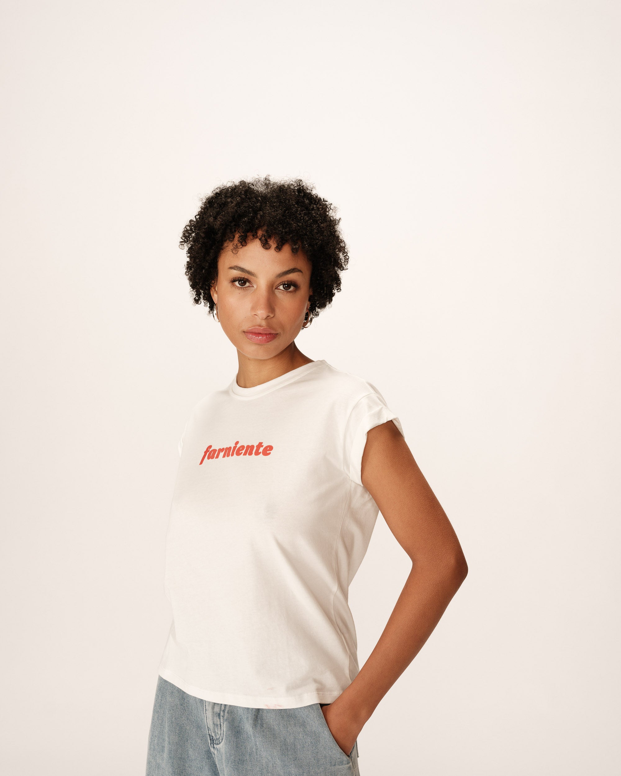 Message t-shirt goldange Pomelo_13150