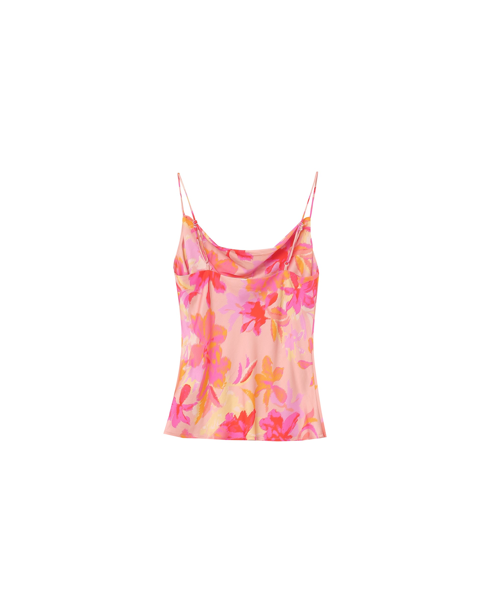 Top drapé en satin fleurs Pomerol