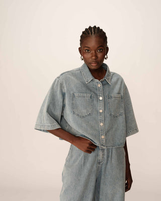 CHEMISE SKY BLUE POMONA