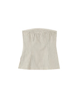 Top bustier rayures beige Portman