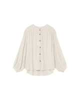 Loose fluid blouse beige Portrait