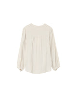 Loose fluid blouse beige Portrait