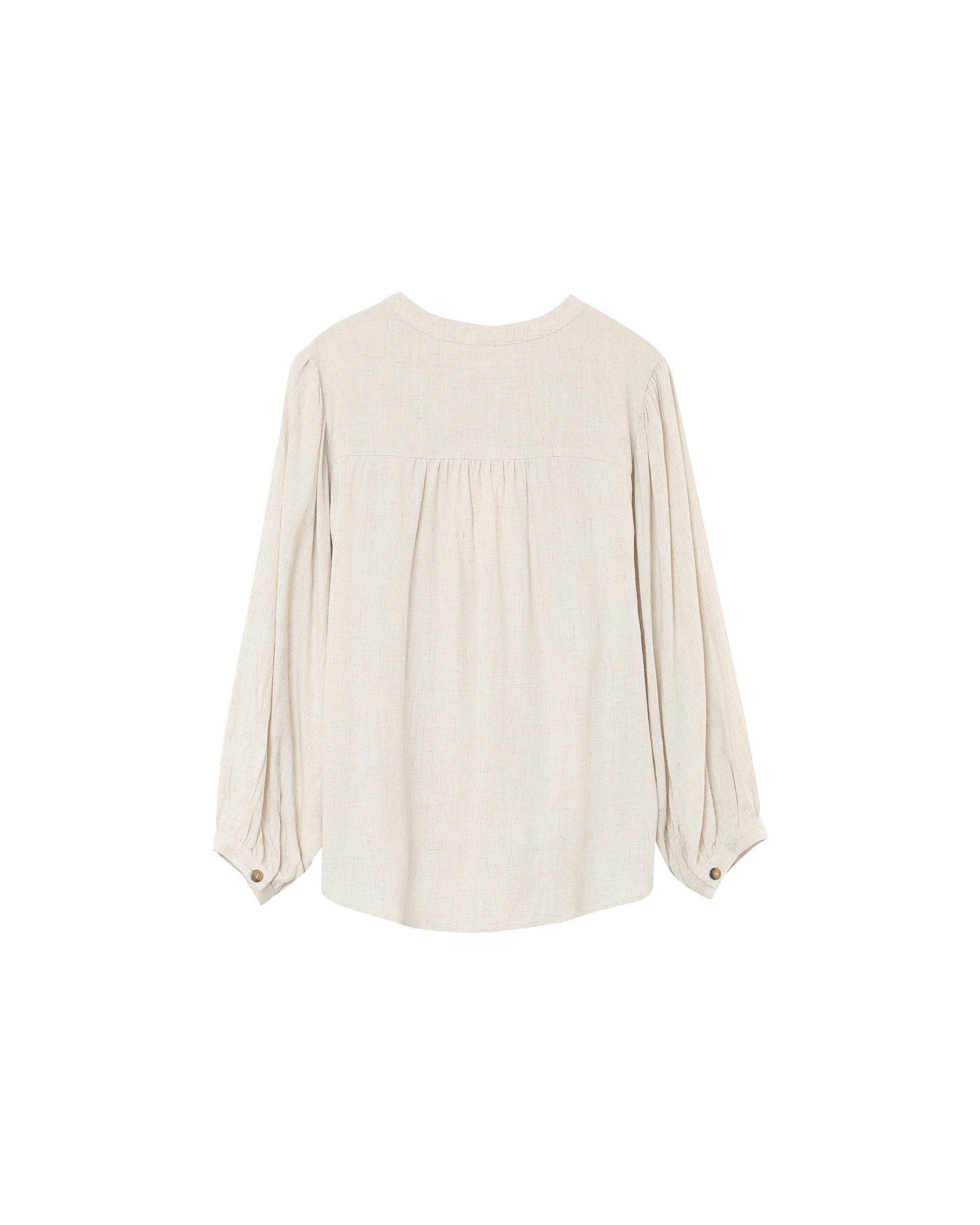 Loose fluid blouse beige Portrait