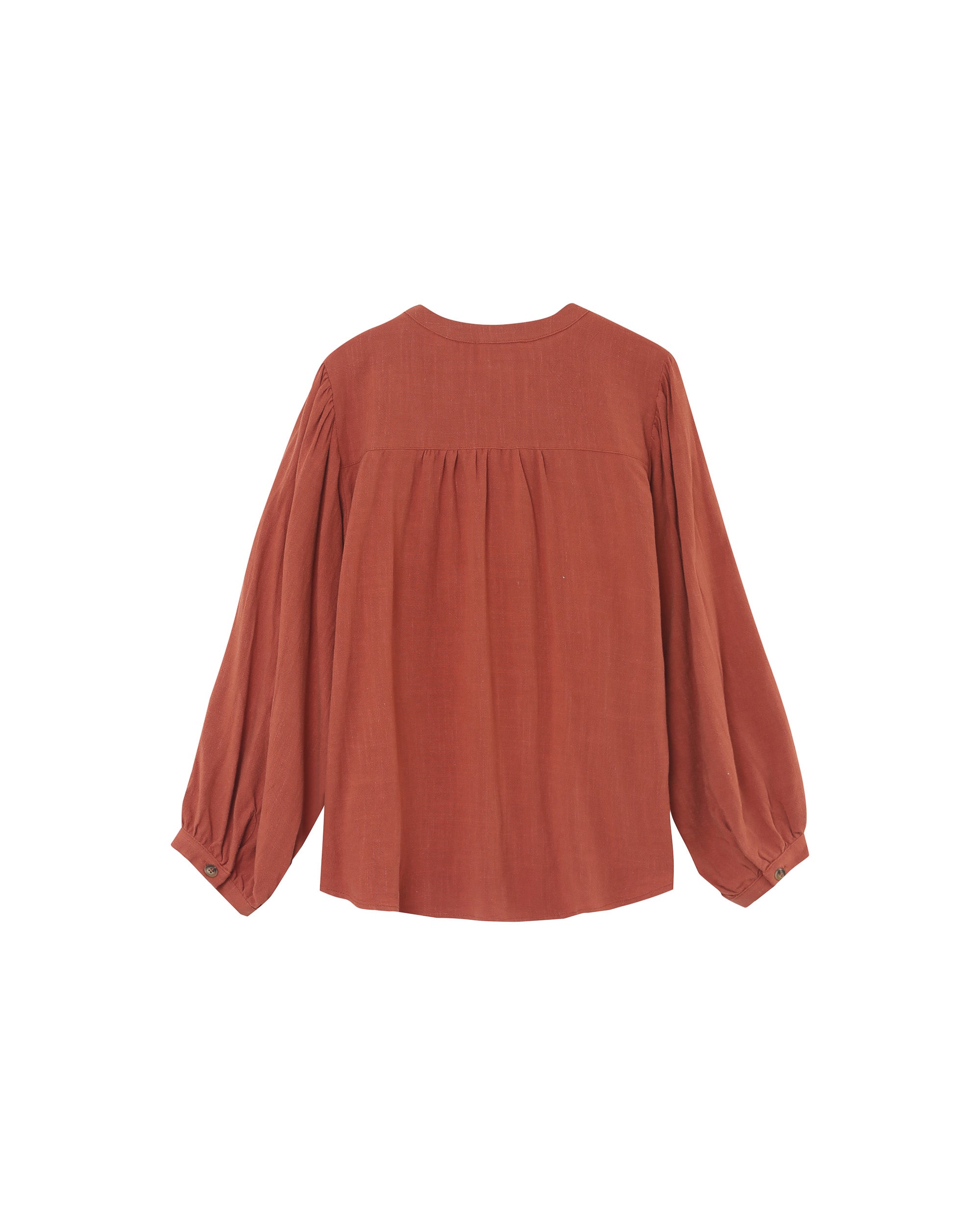 Loose fluid blouse terracotta Portrait